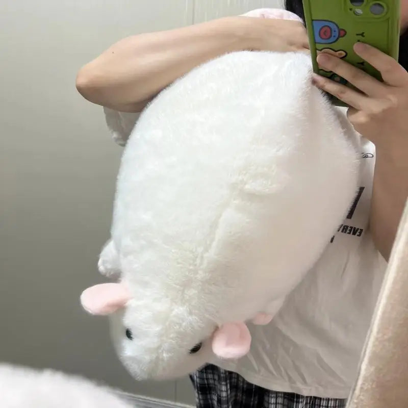 Kawaii Mouse Plush Pillow – Stuffed Rat 35/50/90cm Stuffed Plush Toy PLUSH White 90cm