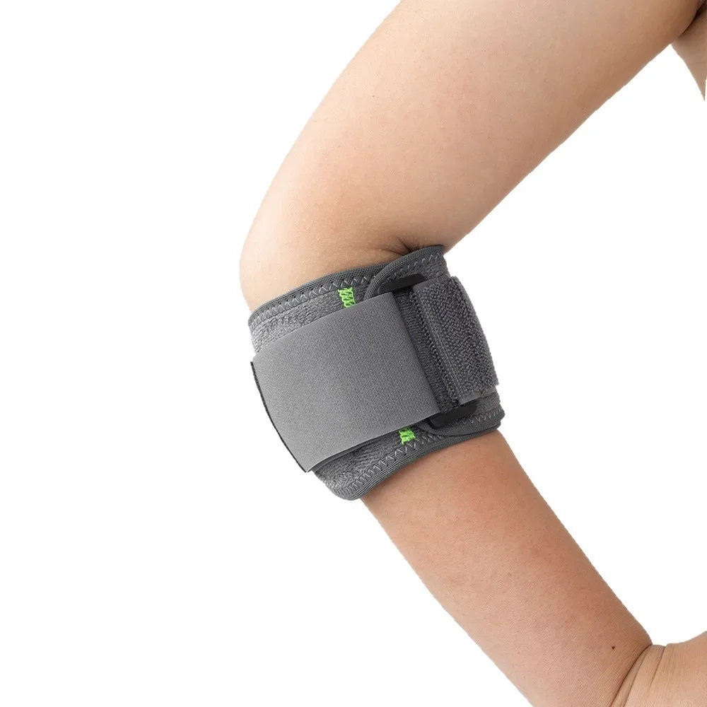 Compression Elbow Brace Strap – Breathable Support Men & Women Elbow Compression Brace PLUSH Grey