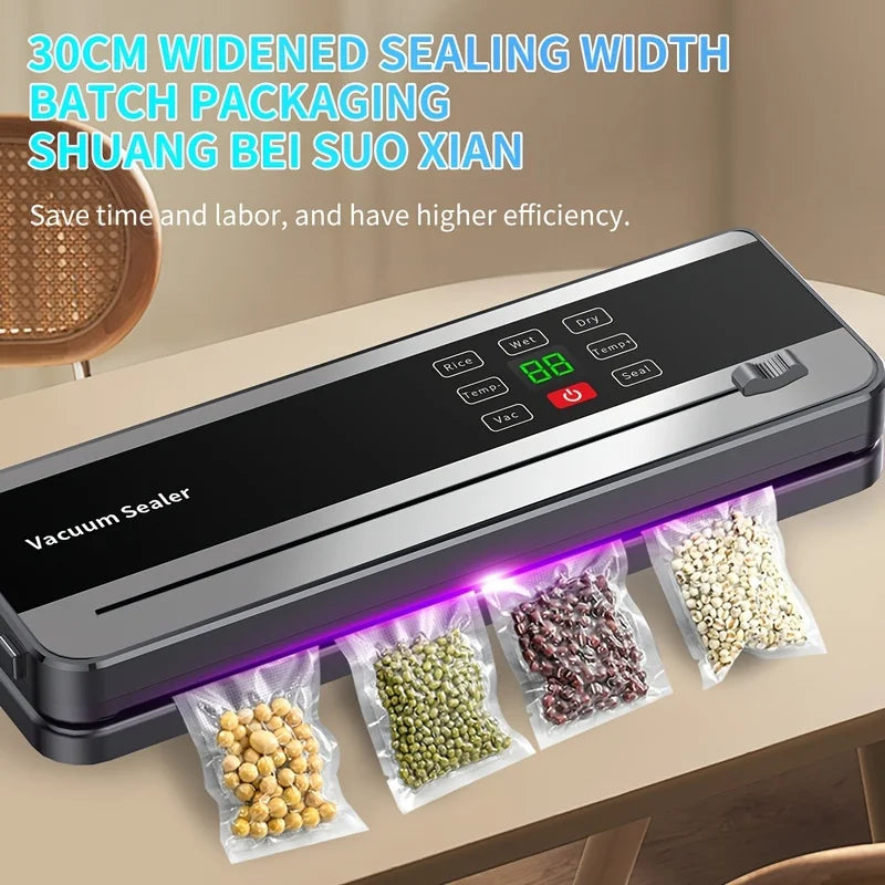 Portable Wireless Vacuum Food Sealer – Auto Mode & Digital Display Vacuum Food Sealer PLUSH