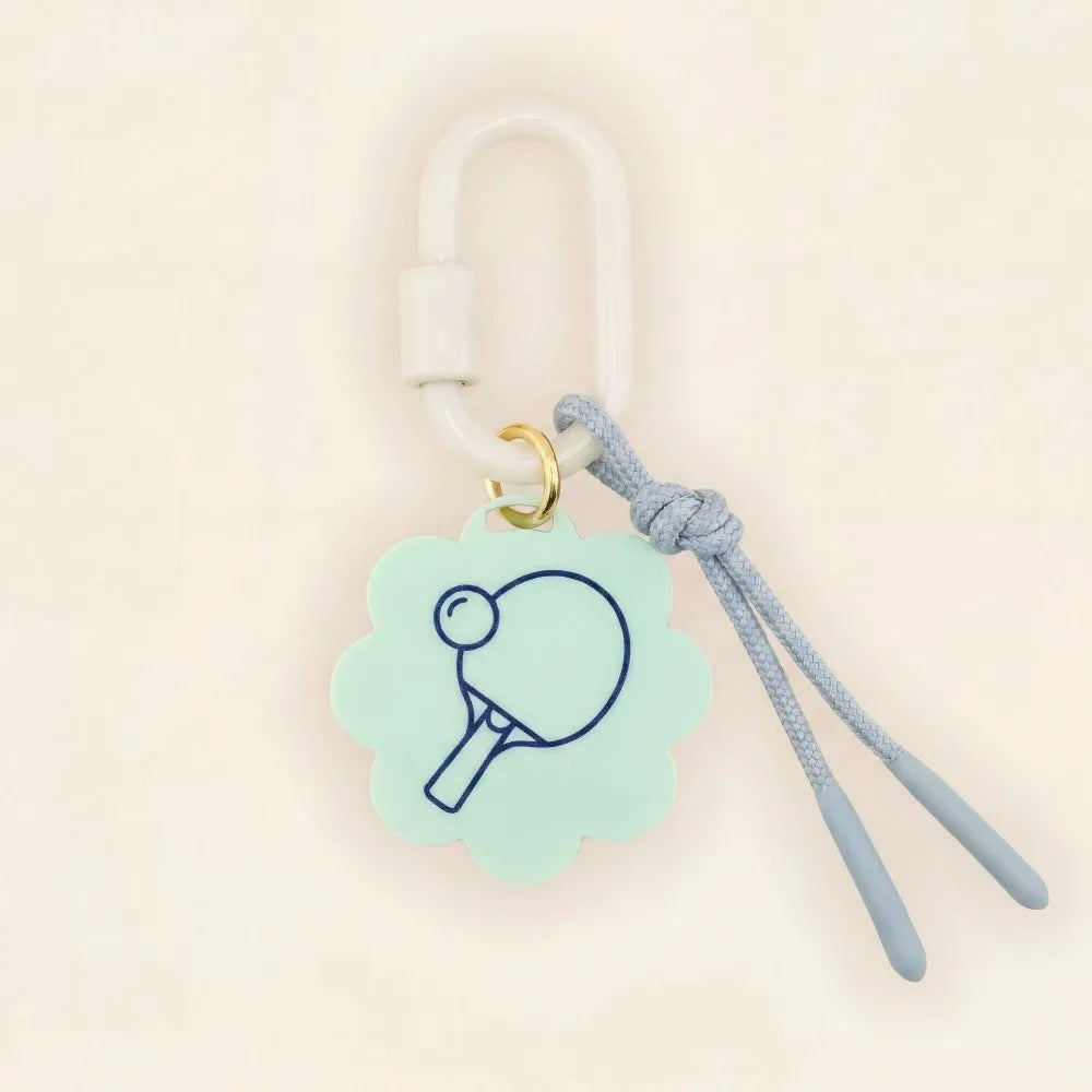 Woven Acrylic Sports Ball Keychain – Golf & Football Charm Keychain Charm PLUSH Style 9