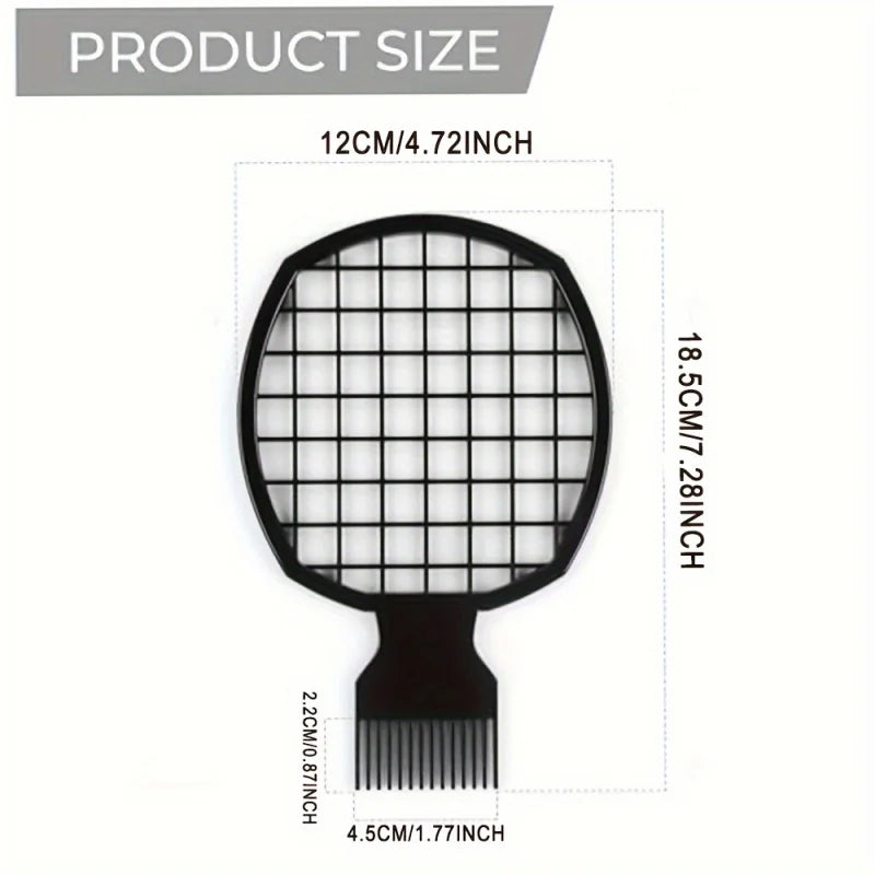 African Twist Hair Comb – Grid Mesh ABS Plastic Handle Hair Styling Comb PLUSH