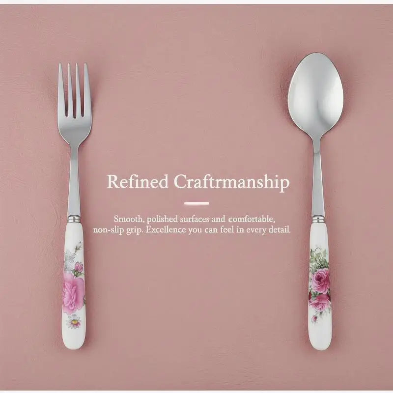 Stainless Steel Coffee Spoon with Ceramic Handle – 1pc Coffee Spoon PLUSH