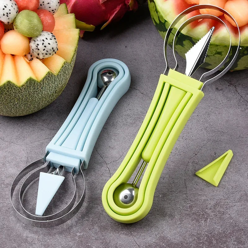 PEISI 4-in-1 Melon Baller & Fruit Scoop Set – Stainless Steel Fruit Scoop Set PLUSH