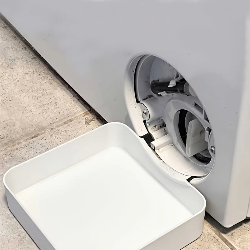 Washing Machine Drain Outlet Water Tray – Leak & Dirt Guard Appliance Drain Tray PLUSH