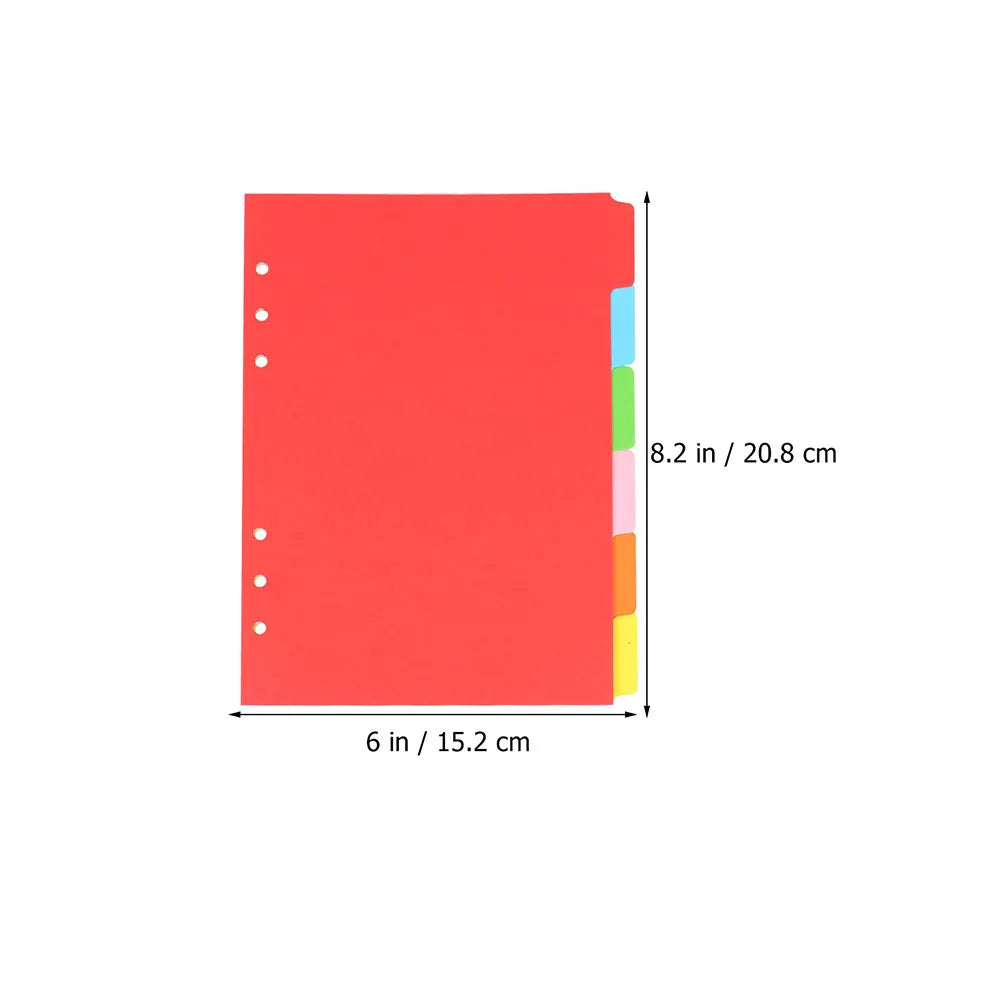 24pcs Colored Binder Dividers Tab Page Markers for Notebooks Binder Dividers PLUSH