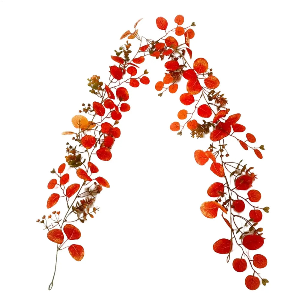 1.8M Artificial Fall Maple Leaf Garland – Autumn Vine Decor Artificial Leaf Garland PLUSH