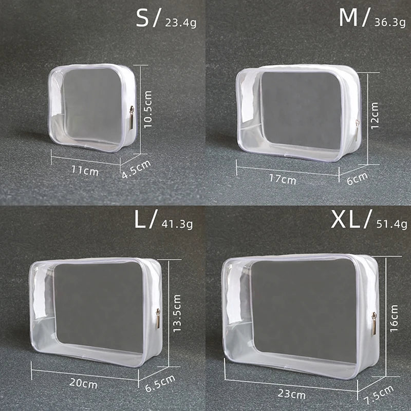 Clear PVC Travel Cosmetic Bag – Transparent Makeup Organizer Cosmetic Travel Bag PLUSH