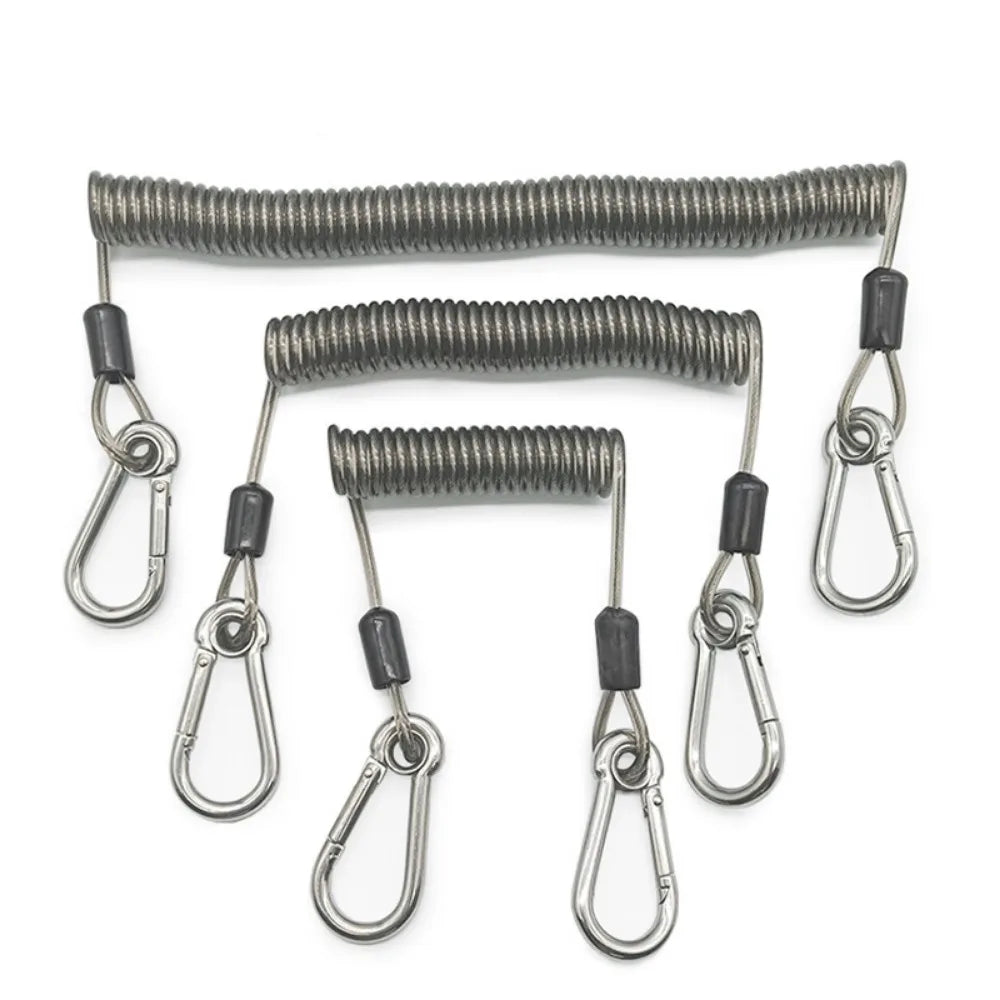 Elastic Coiled Fishing Lanyard – Anti-Loss Safety Rope Fishing Safety Lanyard PLUSH 2m-Style 2