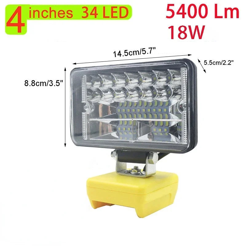 ZWINCKY LED Work Light for DeWalt 18V 20V 60V Battery Spotlight LED Work Light PLUSH 4 inch China Mainland