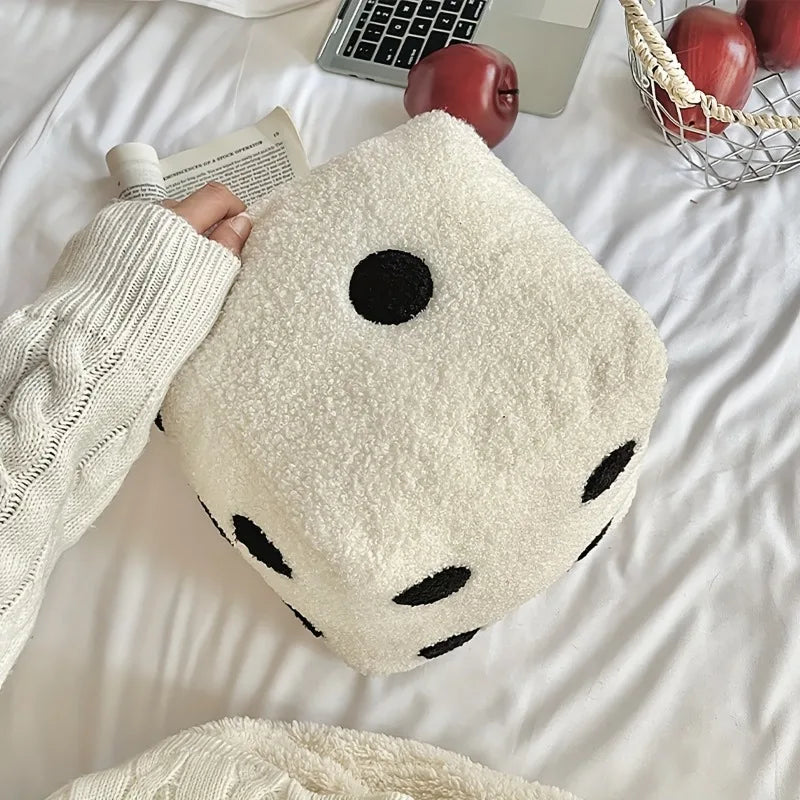 Dice Throw Pillow 20x20cm | Cotton Decorative Cushion Decorative Throw Pillow PLUSH