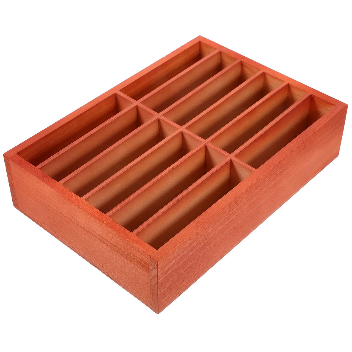Wooden 12-Grid Desktop Phone Organizer – Classroom & Office Desktop Phone Organizer PLUSH