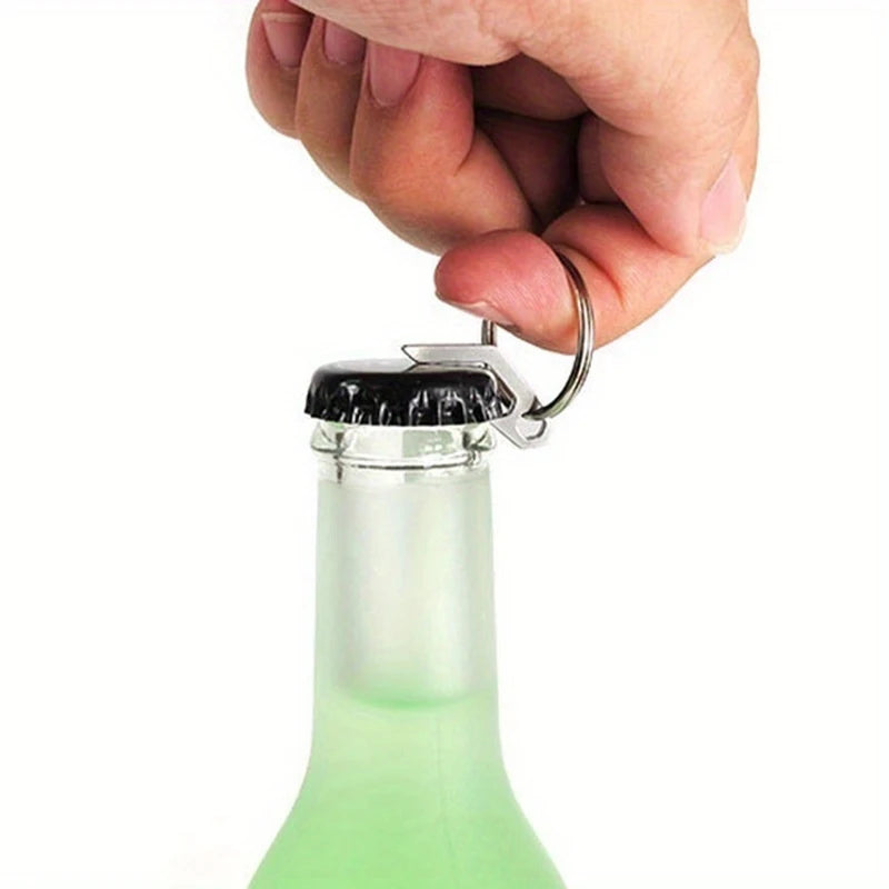 Stainless Steel Mini Bottle Opener Keychain | Camping & EDC Keychain Bottle Opener PLUSH