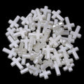 100pcs Cross Acrylic Spacer Beads 12x15.5mm – DIY Jewelry Making Acrylic Spacer Beads PLUSH beige