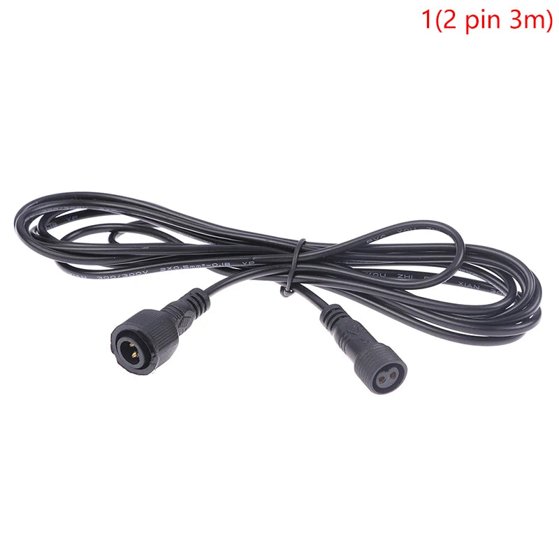 Waterproof Solar Spotlight Extension Cable 3M 5M 10M | 2-Pin DC Outdoor Extension Cable PLUSH 1 2 pin 3m
