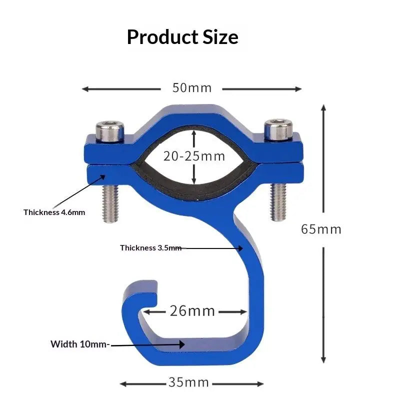Aluminum Handlebar Hook for Bike & Motorcycle Bag Storage Handlebar Hook PLUSH