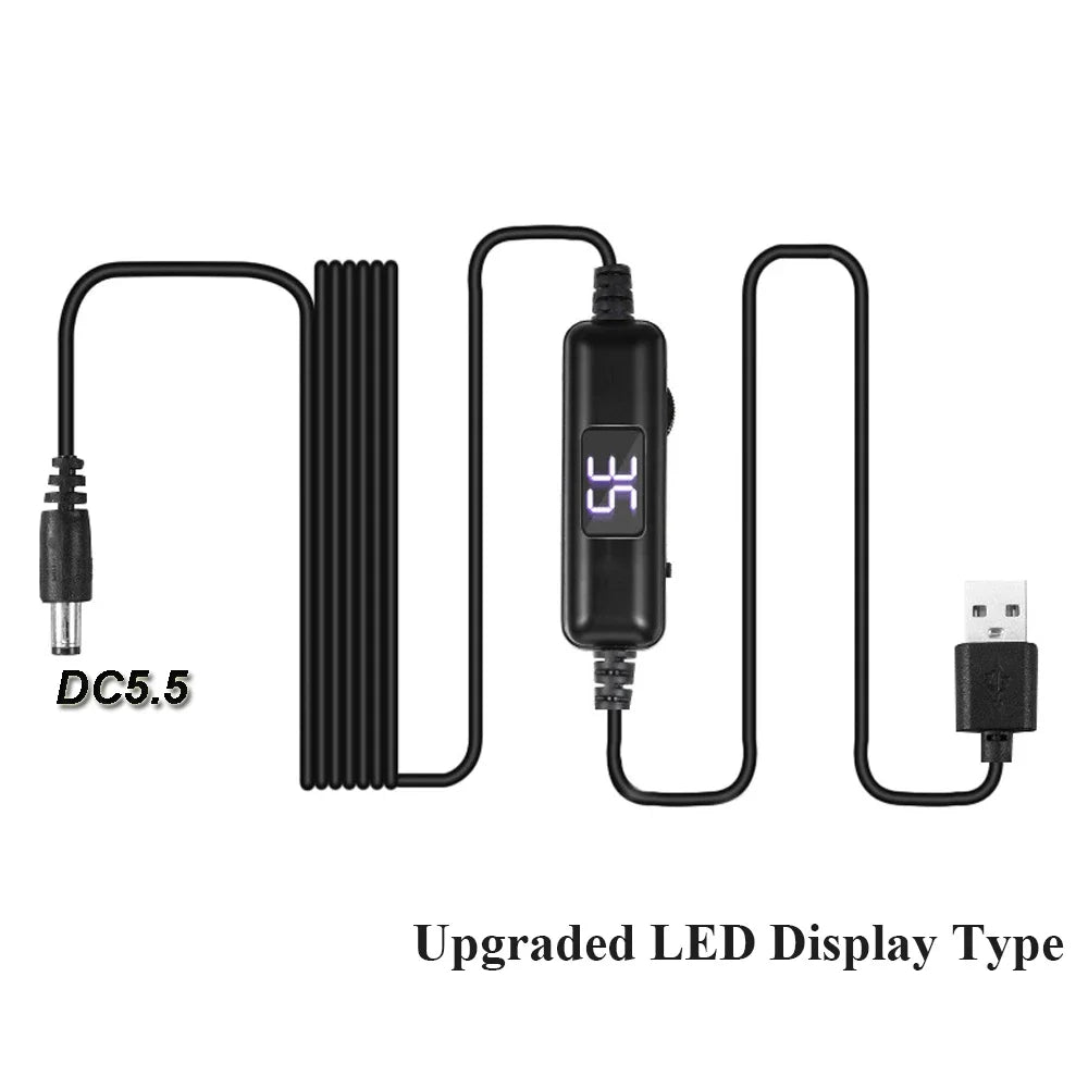 LED USB Power Cord for Nail Drill – Adjustable Speed & Direction Nail Drill Accessory PLUSH LED Display