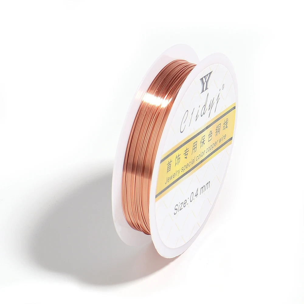 Copper Beading Wire 0.2–1mm DIY Jewelry Making – 1.5–15m Roll Jewelry Beading Wire PLUSH Rose Gold 1mm 1.5m