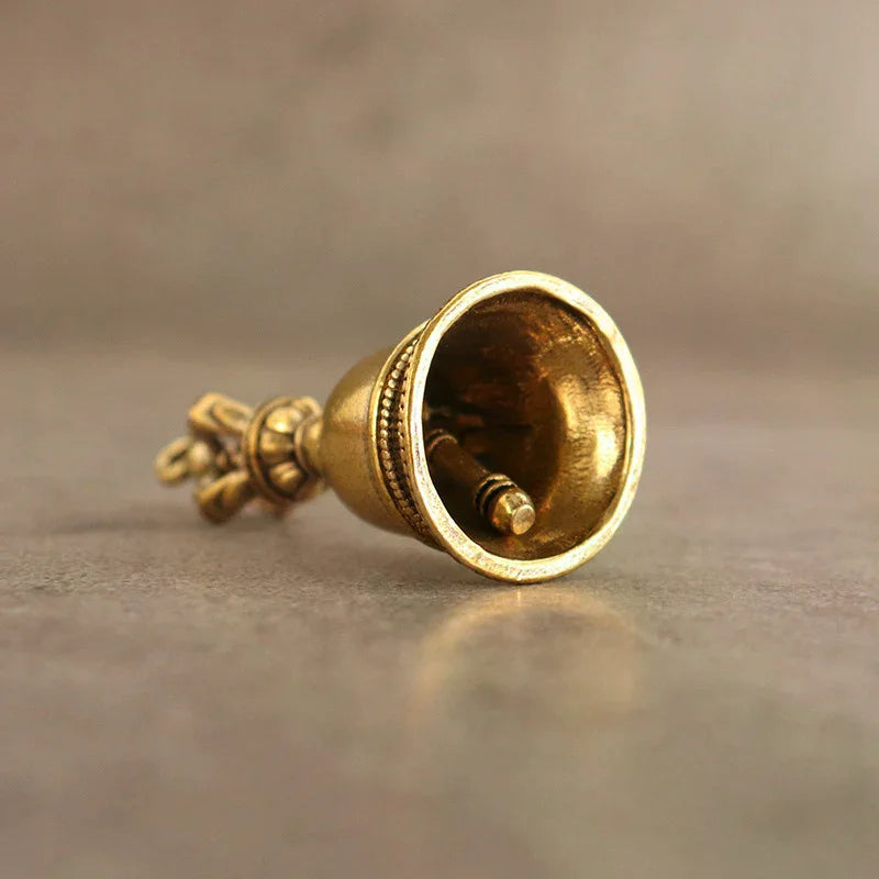 Handmade Vintage Brass Bell – DIY Keychain, Wind Chime & Decor Brass Bell Charm PLUSH