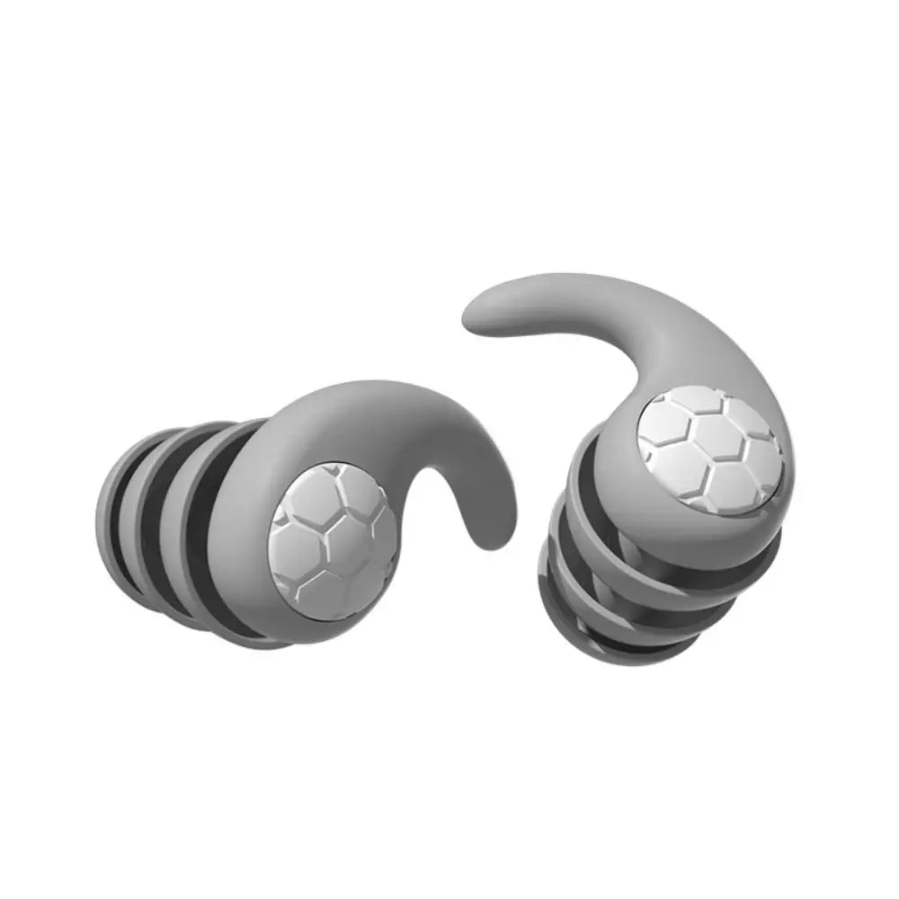 Waterproof Silicone Earplugs – Three-Layer Noise Blocking Silicone Earplugs PLUSH gray-S