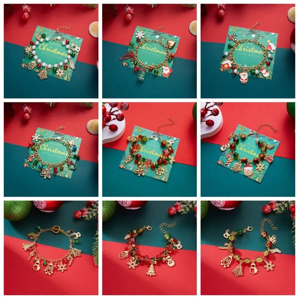 Christmas Tree Snowflake Bracelet – Adjustable Glaze Bangle Fashion Bracelet PLUSH
