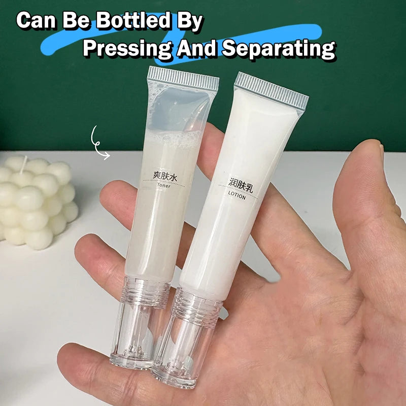 2PCS Refillable Cosmetic Soft Tubes 10/15ml Dropper Bottles Cosmetic Travel Tubes PLUSH